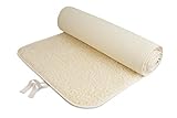 Bausinger Unisex – Erwachsene Yogamatte Professional 75 x 200 cm, Natur, umsäumt, Bindeband, 75 x...